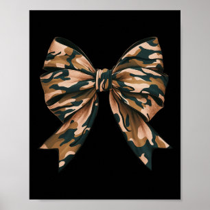 Camo Coquette Bow Anka Hunt Anka Hunting Women Gir Poster