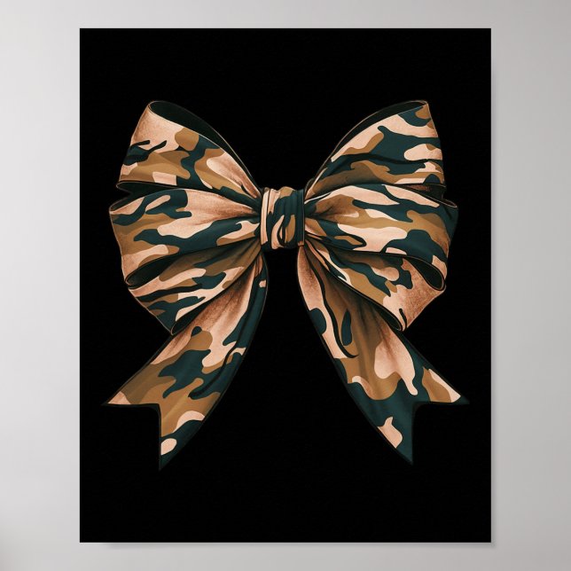 Camo Coquette Bow Anka Hunt Anka Hunting Women Gir Poster (Framsidan)