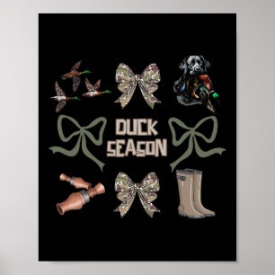 Camo Coquette Bow Anka Season Anka Hunting Women G Poster