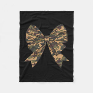 Camo Coquette Bow Anka som jagar flickor Kids Wome Fleecefilt