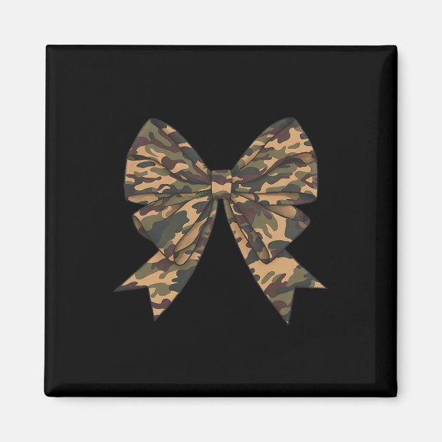 Camo Coquette Bow Anka som jagar flickor Kids Wome Magnet (Framsidan)