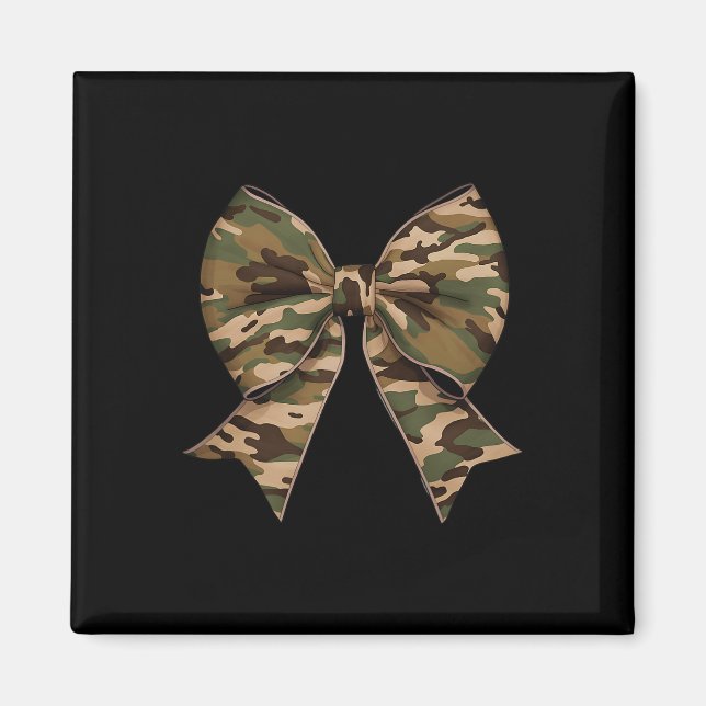 Camo Coquette Bow Anka som jagar flickor Kids Wome Magnet (Framsidan)