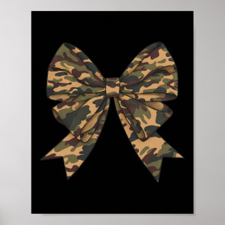 Camo Coquette Bow Anka som jagar flickor Kids Wome Poster