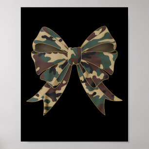 Camo Coquette Bow Anka som jagar flickor Kids Wome Poster