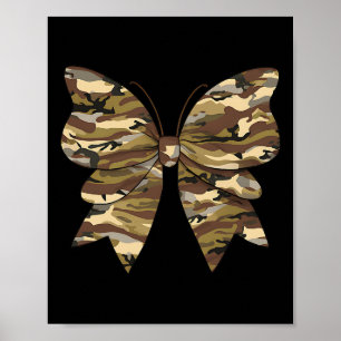Camo Coquette Bow Anka som jagar kvinnor Cute Butt Poster