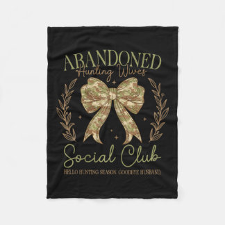 Camo Coquette Bow Funny Hunting Wife Sayed Huntin Fleecefilt