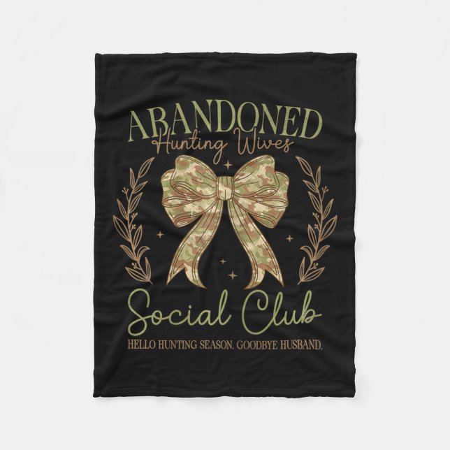 Camo Coquette Bow Funny Hunting Wife Sayed Huntin Fleecefilt (Framsidan)