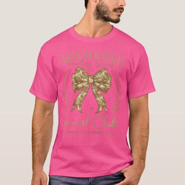 Camo Coquette Bow Funny Hunting Wife Sayed Huntin T Shirt (Framsida)