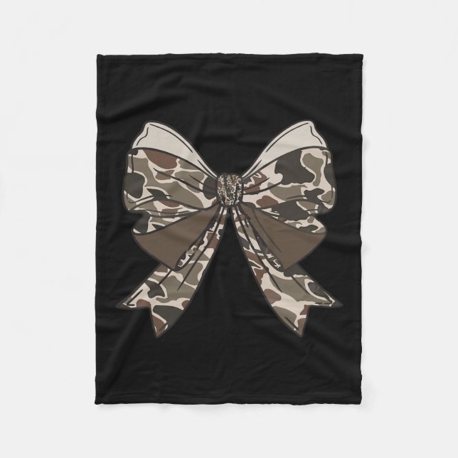 Camo Coquette Bow Hunt Anka Hunting Camouflage Man Fleecefilt (Framsidan)