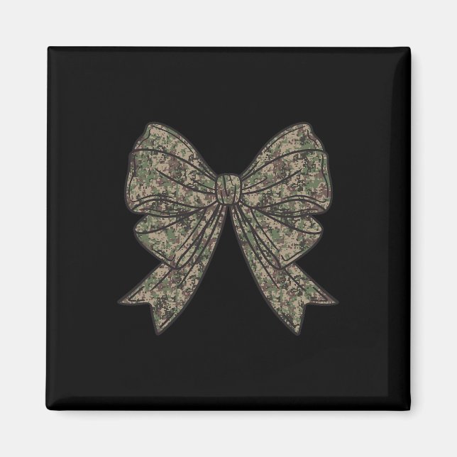 Camo Coquette Bow Hunt Anka Hunting Camouflage Wom Magnet (Framsidan)