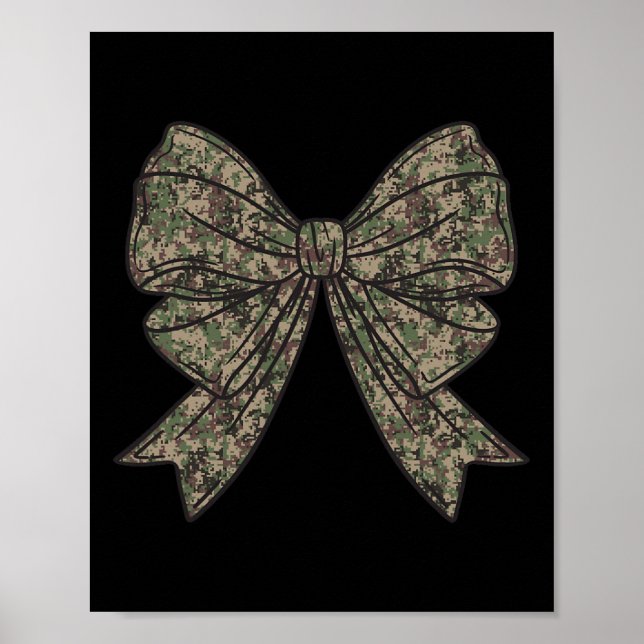 Camo Coquette Bow Hunt Anka Hunting Camouflage Wom Poster (Framsidan)