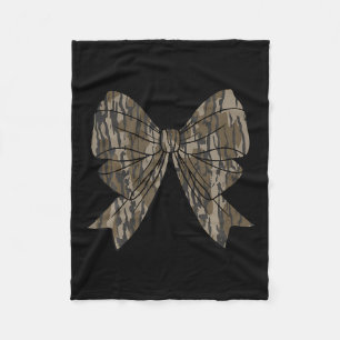 Camo Coquette Bow Hunt Hunting Women Flicks Kids Fleecefilt