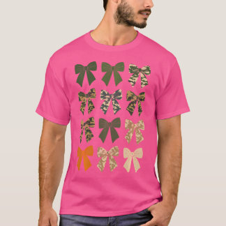 Camo Coquette Bow Hunting Camouflage Old Camo Bow T Shirt