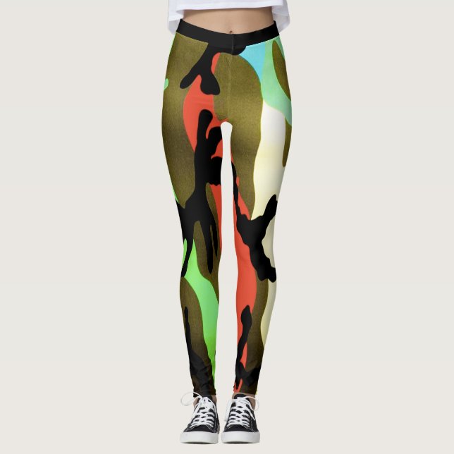 Camo damasker leggings (Framsida)