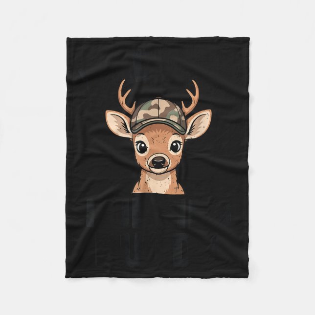 Camo Deer Hunting Daddy's Hunting Buddy Youth Boy  Fleecefilt (Framsidan)