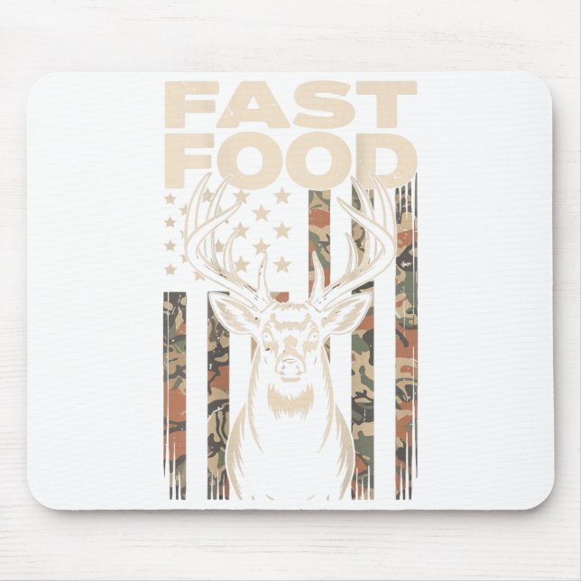Camo Deer Hunting Fast Food Gag Hunter Gift Funny  Musmatta (Framsidan)
