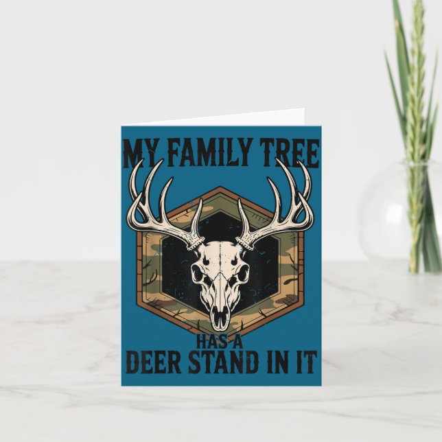 Camo Deer Hunting My Family Tree Has Deer Stand In Kort (Framsida)
