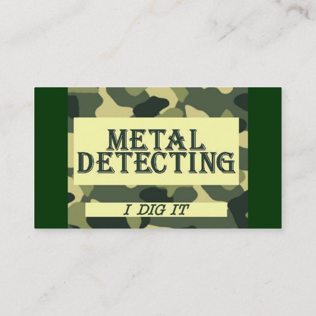 Camo designmetall som avkänner visitkorten visitkort (Baksida)
