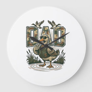 Camo Duck Pappa Vintage Gravyr T-Shirt Design_1 Stor Klocka