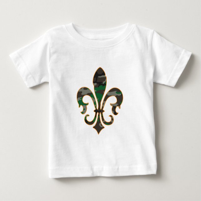 Camo Fleur De lis T Shirt (Framsida)