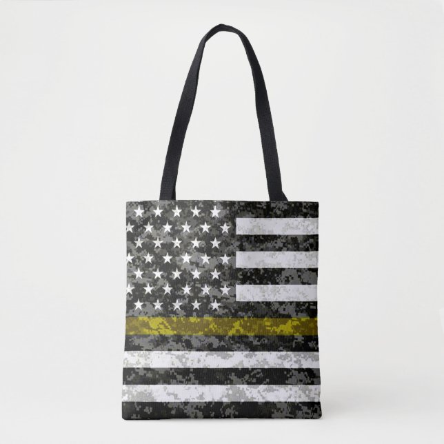 Camo fodrar tunn gult flagga tygkasse (Framsida)