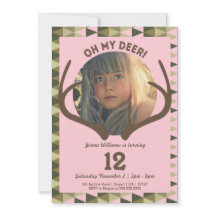 Camo för jakt rosa flicka födelsedag för horn på