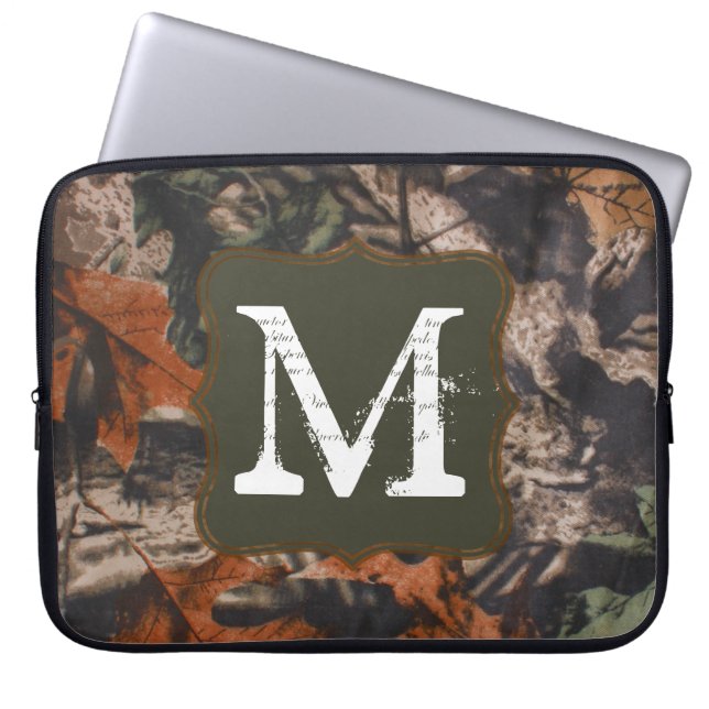 Camo för jaktCamo jägare Monogram 15" bärbar Laptop Fodral (Framsidan)