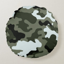 Camo för militär Grönt Rund Kudde