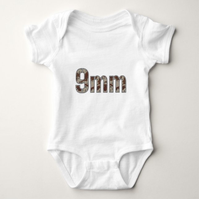 camo för öken för 9mm ammoammunitionar tee shirt (Framsida)