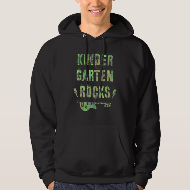 Camo Förskola Rocks Camp Lärare Squad Barn  Hoodie (Framsida)
