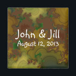 Camo Fractalers bröllopsfavoritmagnet Magnet<br><div class="desc">Den här Camo Fractaleterna Wedding Favor-magnet har min digitala konsthantdesign och är perfekt för Camo Bröllop,  Landsbyggsbröllop eller Rednacks Bröllop!</div>