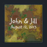 Camo Fractalers bröllopsfavoritmagnet Magnet<br><div class="desc">Den här Camo Fractaleterna Wedding Favor-magnet har min digitala konsthantdesign och är perfekt för Camo Bröllop,  Landsbyggsbröllop eller Rednacks Bröllop!</div>
