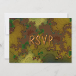 Camo Fraktal Mottagning RSVP Inbjudningar