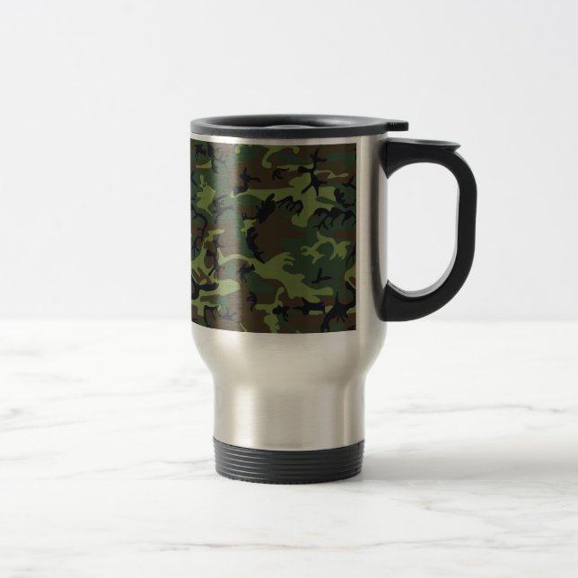 [CAMO-GR-1] Grön och brun camo Resemugg (Höger)
