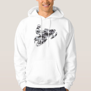Camo Grått Sled på Black Copy Hoodie