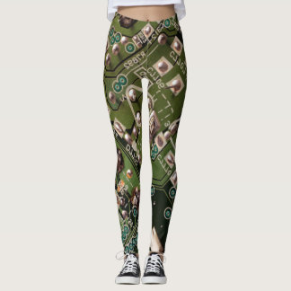 Camo Grönt Circuit Board Leggings
