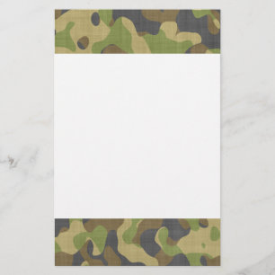 Camo gröntar & bryner brevpapper