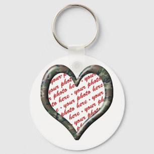 Camo Heart - Forest - Template Photo Ram Nyckelring