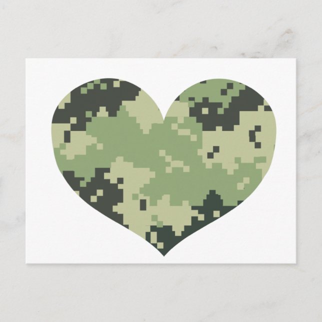 Camo Heart Vykort (Framsida)