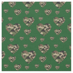 Camo Hearts Land Camouflage Tyg