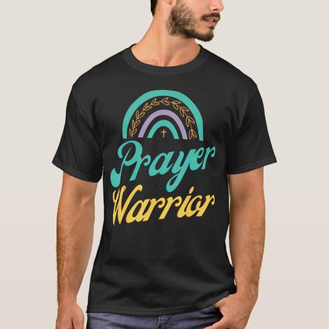Camo Heels Prayer Warrior Jesus Christian God Desi T Shirt (Framsida)