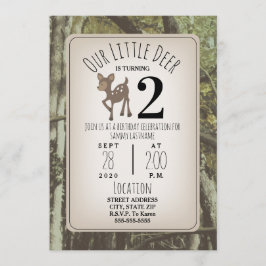 Camo Hjort födelsedag Inbjudningar