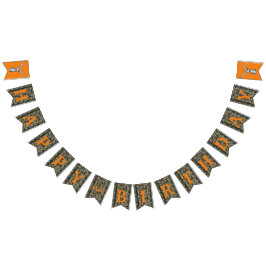 Camo Hjort Hunting Buck Manar Birthday Banner Vimplar