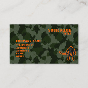 Camo Hockey Visitkort