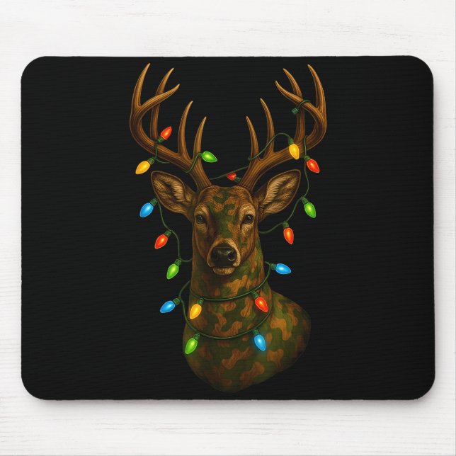 Camo Hunting Reindeer Deer Christmas Holiday Xmas  Musmatta (Framsidan)