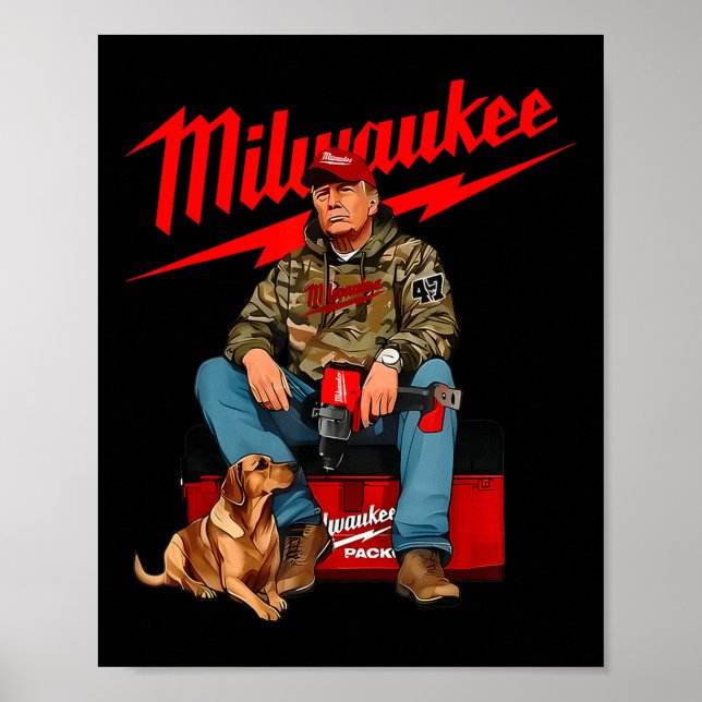 Camo Hunting Season Hand Drill Hund Hunt Poster (Framsidan)