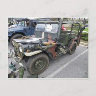 Camo Jeep Vykort