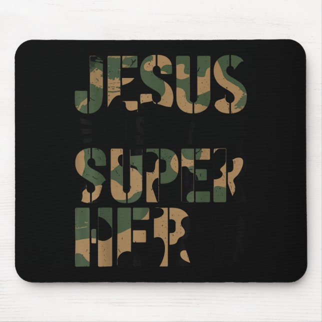 Camo Jesus Is My Superhero Toddler Boys Camouflage Musmatta (Framsidan)