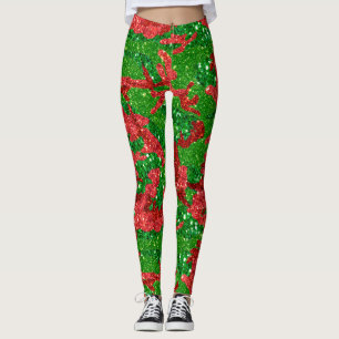 Camo Julafton Glitter Camouflage Leggings