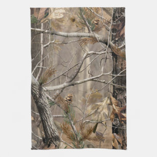 Camo kamouflage som jagar den verkliga kökshandduk